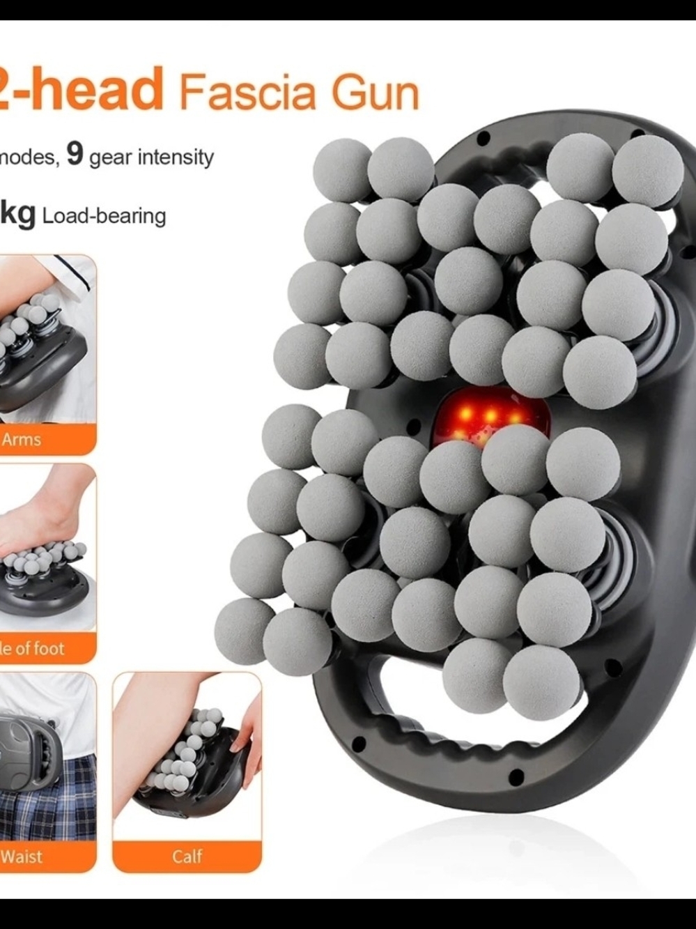 42 Head Handheld Grey Multi-Node Fascia Massage Gun